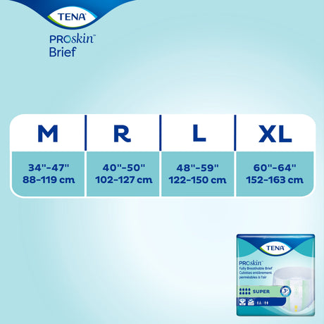 TENA ProSkin Super Incontinence Brief, Heavy Absorbency