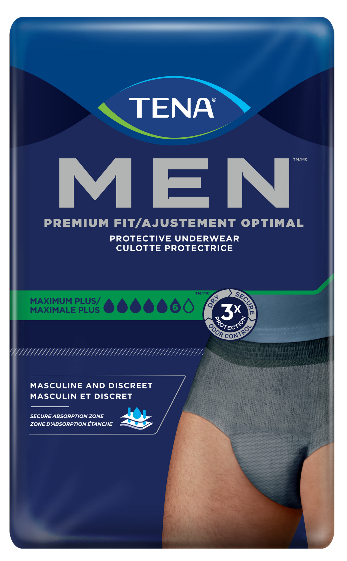 TENA MEN Maximum Plus Underwear, Heavy Absorbency