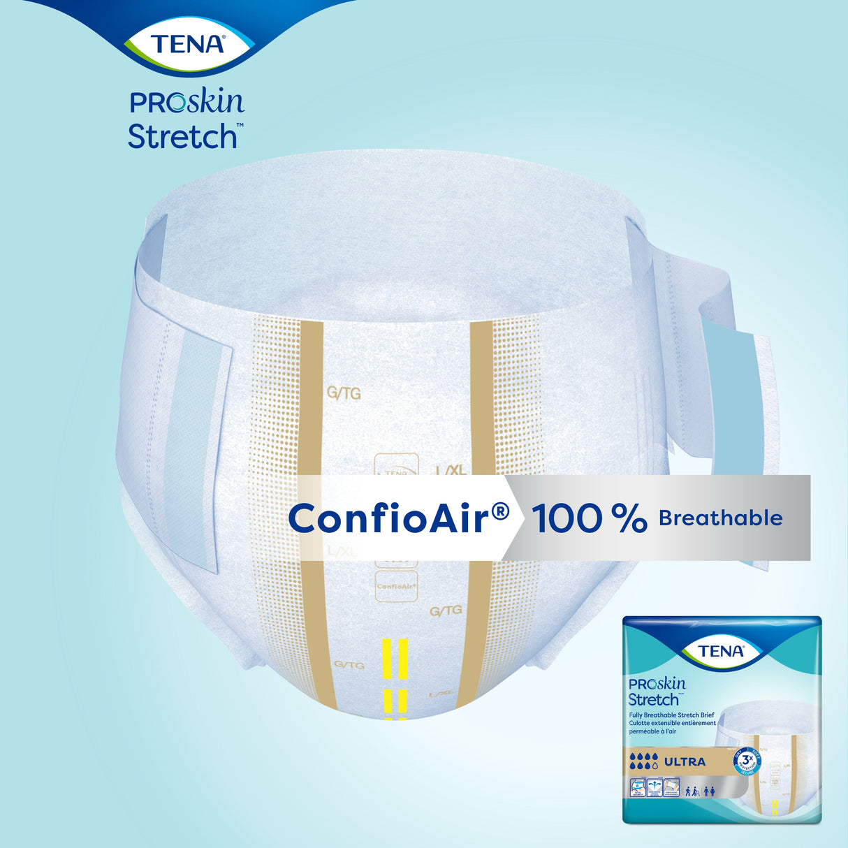 TENA ProSkin Stretch Ultra Incontinence Brief, Heavy Absorbency