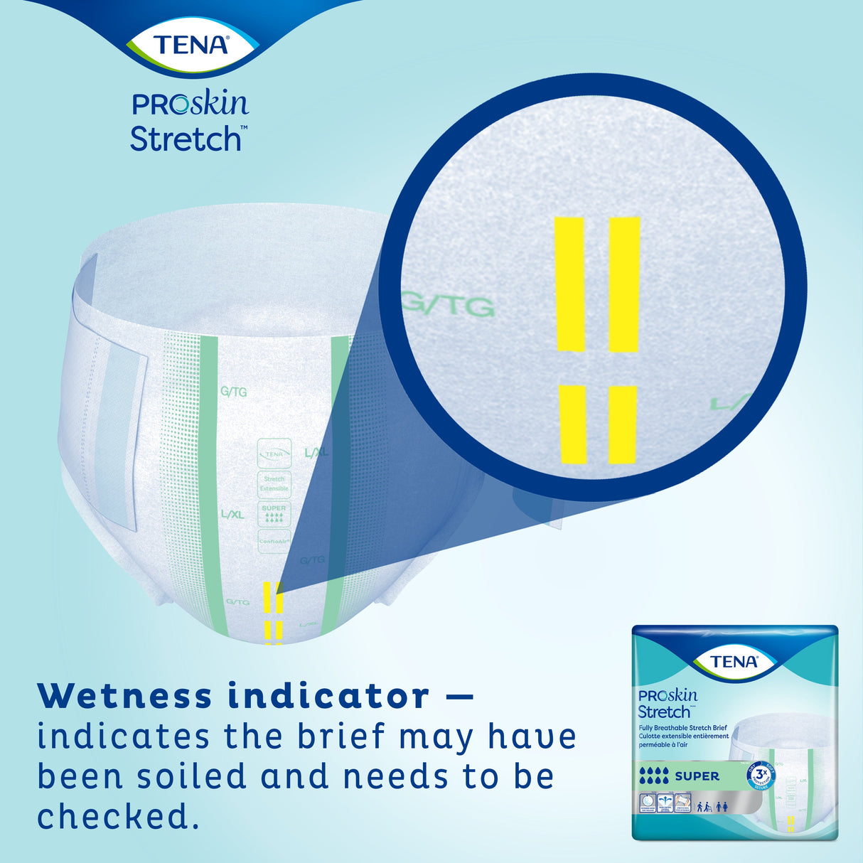 TENA ProSkin Stretch Super Incontinence Brief, Heavy Absorbency