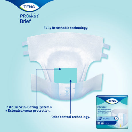 TENA ProSkin Ultra Incontinence Brief, Heavy Absorbency