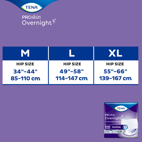 TENA ProSkin Overnight Super Protective Underwear, Heavy Absorbency
