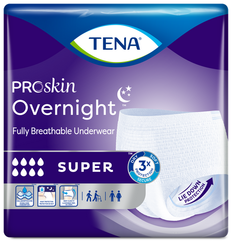 TENA ProSkin Overnight Super Protective Underwear, Heavy Absorbency