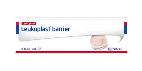 Leukoplast Barrier Adhesive Dressings, Waterproof, Beige, 2.4 cm x 2.2 cm Spot, Box of 100