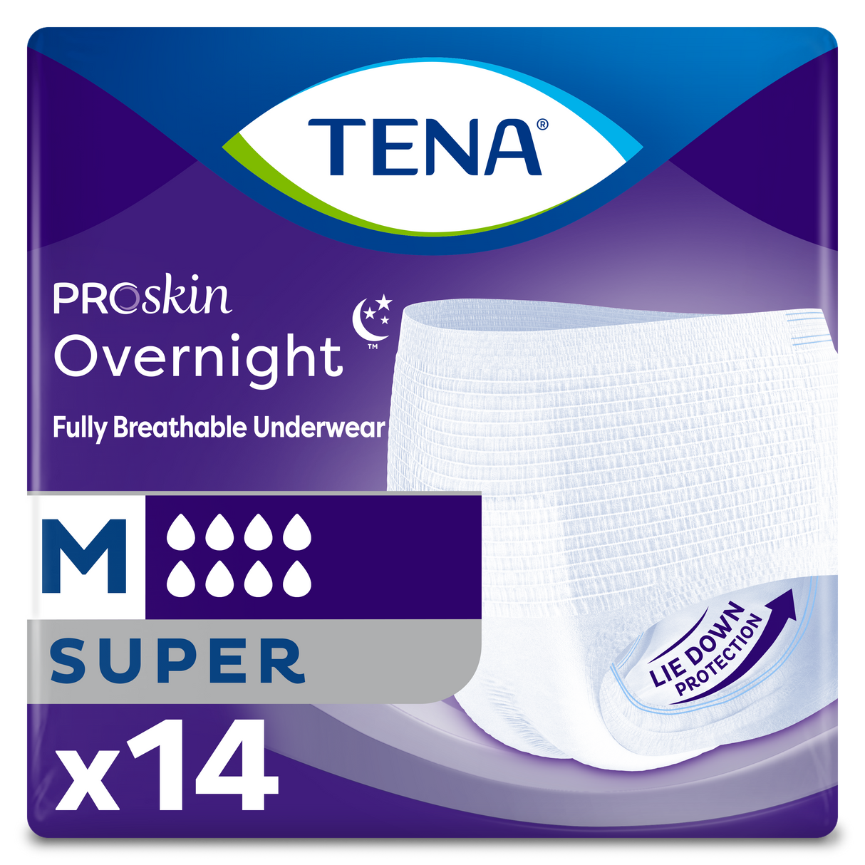 TENA ProSkin Overnight Super Protective Underwear, Heavy Absorbency