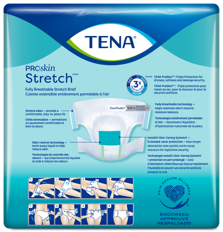TENA ProSkin Stretch Super Incontinence Brief, Heavy Absorbency