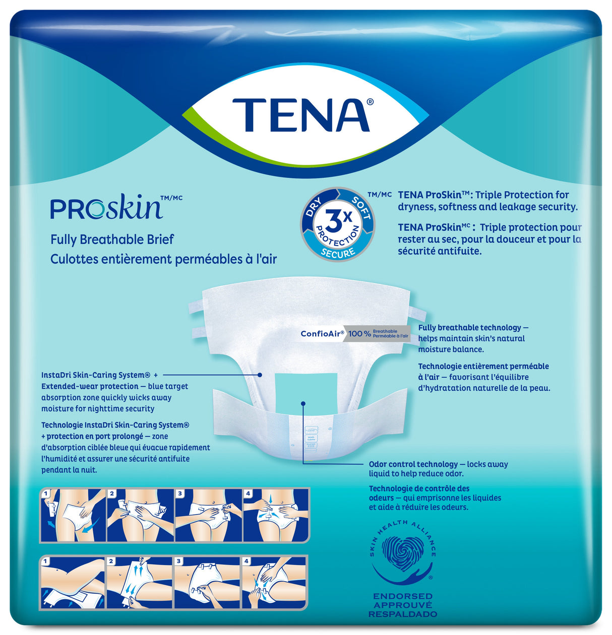 TENA ProSkin Ultra Incontinence Brief, Heavy Absorbency