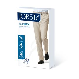 JOBST forMen Compression Socks 15-20 mmHg Knee High, Closed Toe, Black, X-Large