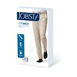 JOBST forMen Compression Socks 30-40 mmHg Knee High, Open Toe, Black, Small