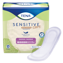 TENA Sensitive Care Maximum Extra Coverage Long Pads, 72 count