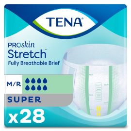 TENA ProSkin™ Stretch Super Incontinence Brief, Heavy Absorbency, Unisex, Medium/Regular, 56 count