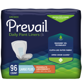 Prevail Incontinence Pant Liner, Large Plus, 96 count