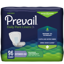 Prevail Incontinence Pant Liner, Extended Use, 96 count